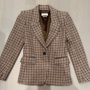 Isabel Marant Etoile: Kerstin Black and Brown Houndstooth Blazer